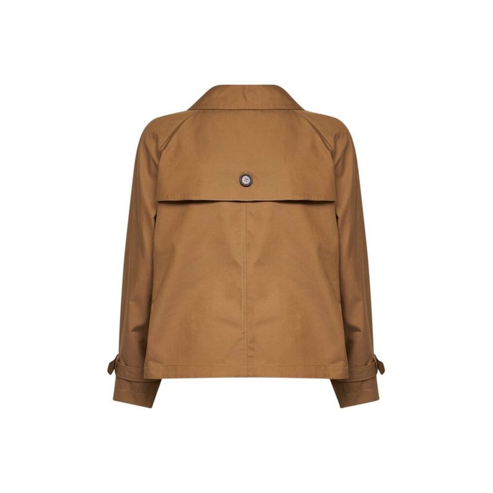 Max Mara The Cube Women Brown Mtctesoro Double-Breasted Short Trench Coat - Picture 2 of 2